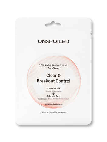 Buy UNSPOILED 0.5% Azelaic & 0.5% Salicylic Acid Face Sheet Mask 20 gm - Purplle