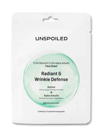 Buy UNSPOILED 0.5% Retinol & 0.5% Alpha Arbutin Face Sheet Mask 20 gm - Purplle