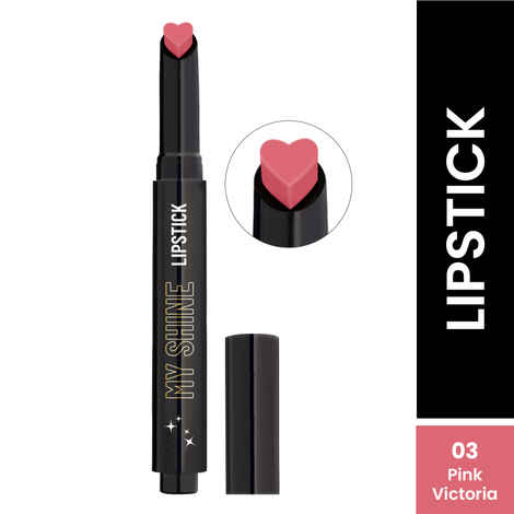 Buy Swiss Beauty My Shine High Pigmented & Long-Lasting Lipstick Enriched with Vitamin E-3 Pink Victoria (1.5 gm) - Purplle