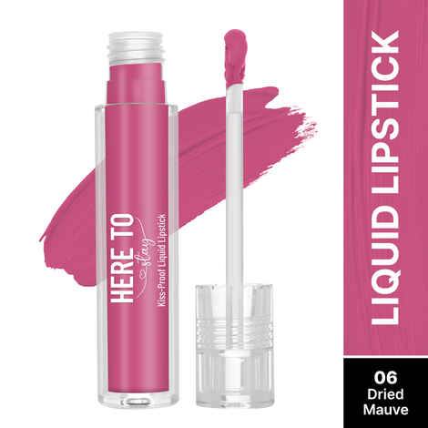 Buy Swiss Beauty Select Here To Stay Liquid Matte Lipstick with Kiss-Proof Formula | Infused with Vitamin E | Non-Transfer , Smudgeproof | 12-18 Hrs Stay 06 Dried Mauve 3 ml - Purplle