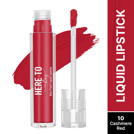 Buy Swiss Beauty Select Here To Stay Liquid Matte Lipstick with Kiss-Proof Formula | Infused with Vitamin E | Non-Transfer , Smudgeproof | 12-18 Hrs Stay 10 Cashmere Red 3 ml - Purplle