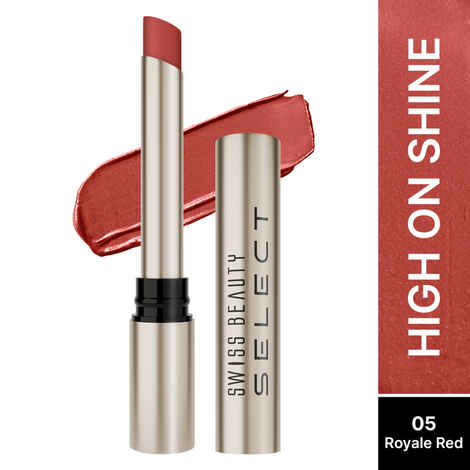 Buy Swiss Beauty Select High On Shine Creamy Lipstick | With Mirror-shine finish | Enriched with Vitamin E |5 Royale Red 1 gm - Purplle