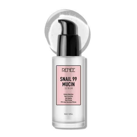 Buy RENEE Snail 99 Mucin Serum, Contains 99% Snail Mucin Filtrate, Soothes, Hydrates & Plumps the Skin, Helps Reduce Blemishes & Dark Spots, Diminishes Wrinkles & Fine Lines, Repairs Skin-Barrier, 50 Ml - Purplle
