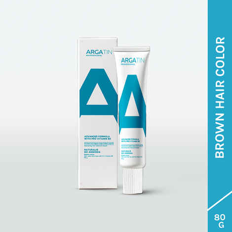 Buy ARGATIN Professional Naturalis Hair Color Tube, No.4 Brown - 80 gm | 2in1 Formula Hair Color + Hair Spa | Enriched with Pro Vitamin B5 & Organic Argan Oil - Purplle