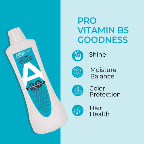 Buy ARGATIN Professional Naturalis Hair Color Developer 20 Volume 6% - 1000 ml | Cream Developer for Hair Colour | 2in1 Formula Hair Developer + Hair Spa with Pro Vitamin B5 - Purplle