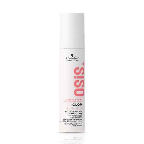 Buy Schwarzkopf Professional OSiS+ Glow Anti-Frizz Shine Serum I for Frizz Reduction and Shine | Vegan | Leave-In Hair Serum | Silicon free | 50ml - Purplle