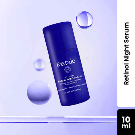 Foxtale 0.15% Retinol Night Serum | Anti-Aging Night Cream | Reduces Fine Lines and Wrinkles | No Purging | For Younger-looking Skin | Men & Women | All Skin Types - 10 ml
