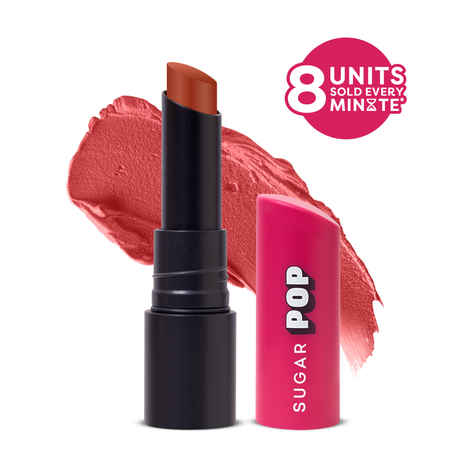 SUGAR POP Ultrastay Transferproof Lipstick 06 Autumn Amber - 4 gm - Enriched with Vitamin E | Smooth Glide | Waterproof | Longlasting
