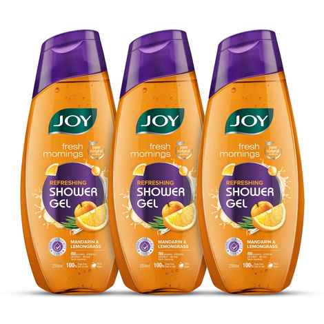 Buy Joy Fresh Mornings Refreshing Shower Gel, Body Wash (Pack of 3 X 250 ml) - Purplle
