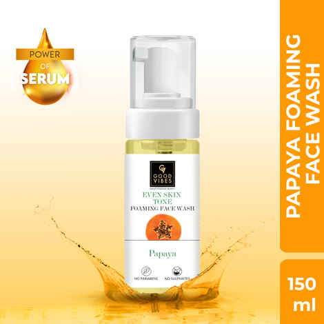 Good Vibes Papaya Even Skin Tone Foaming Facewash 150 ml