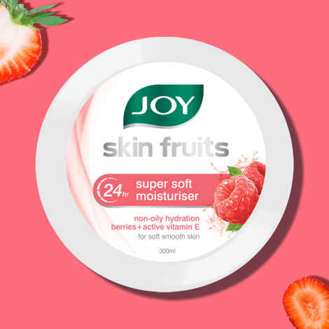 Buy Joy Skin Fruits Super Soft Moisturizer (Berries + Active Vitamin E)  (300 ml) - Purplle