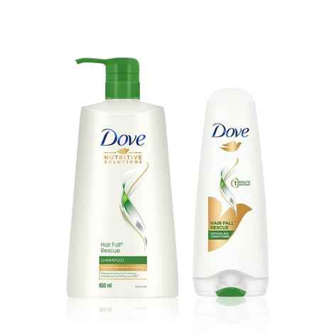 Buy Dove Hair fall Rescue Shampoo, 650 ml + Dove Hair Fall Rescue Conditioner, 175 ml - Combo of 2 - Purplle