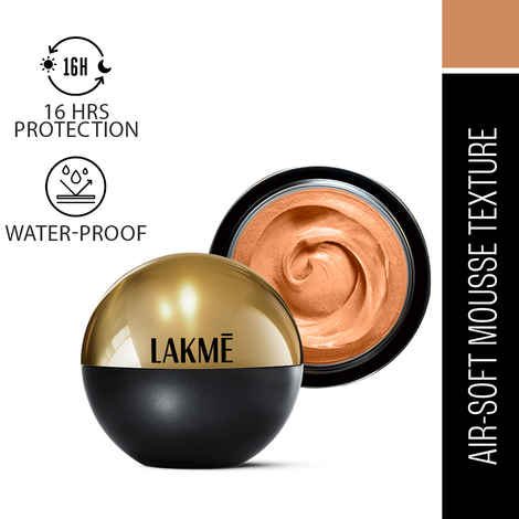 Buy Lakme Xtraordin-airy Mattereal Mousse Foundation, Matte Finish, 03 Golden Sand, 25 gm - Purplle