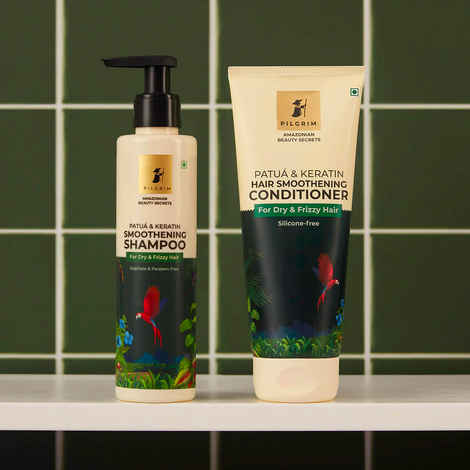 Pilgrim Patua & Keratin Shampoo and Conditioner combo for Hair |Frizzy & Dry |Men & Women (400 ml)