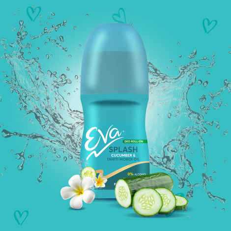 Buy Eva Splash Deo Roll On - Cucumber & Tahiti Monoi Oil, 50 ml - Purplle