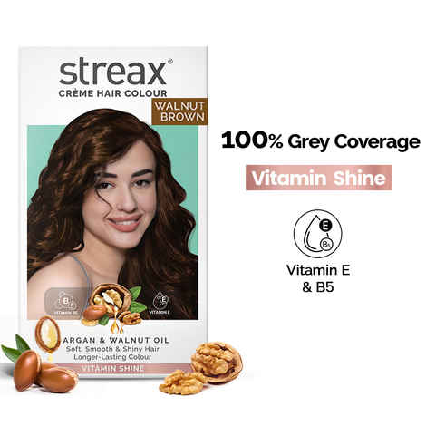Buy Streax Hair Colour - Walnut Brown (70gm+50ml) - Purplle