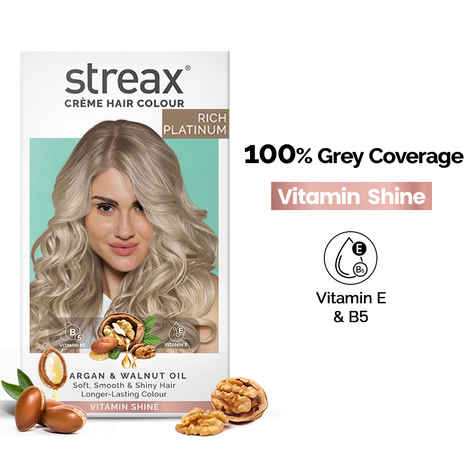 Buy Streax Hair Colour - Rich Platinum (70gm+50ml) - Purplle
