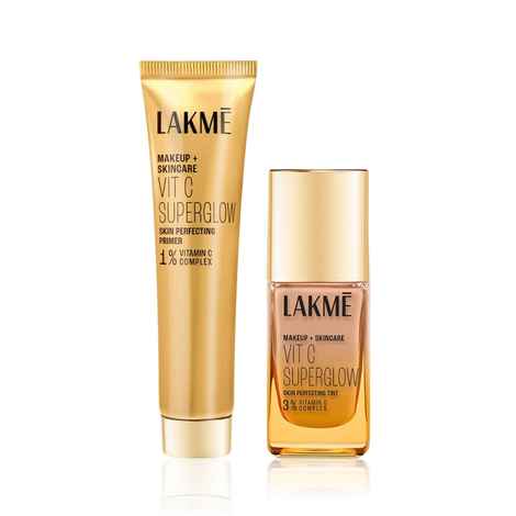 Lakme Vit C Superglow Foundation (30 ml) + Primer (25 ml) - Neutral Nude