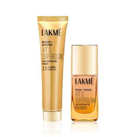 Lakme Vit C Superglow Foundation (30 ml) + Primer (25 ml) - Warm Creme