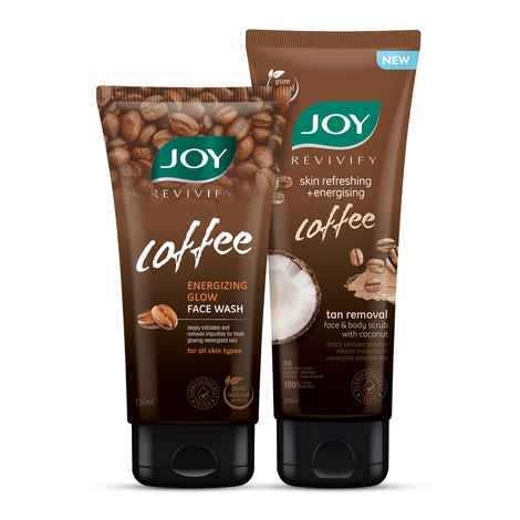 Buy Joy Coffee Face Wash & Face Scrub Combo For Exfoliation & Tan Removal (150+200gm) - Combo of 2 - Purplle