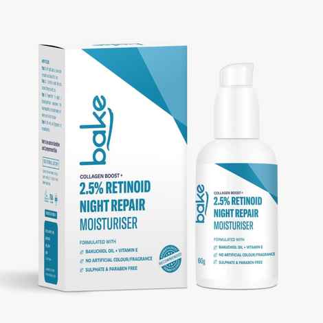 Buy Bake Retinol Night Cream With 2.5% Retinoid For Anti Aging, Pigmentation Fine Lines & Wrinkles 60 gm - Purplle
