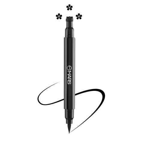 Buy MARS Magic Star Pen Eyeliner With Creative Tattoo Stamp | One Swipe Precise Application | Matte Finish | Water-Resistant & Smudge Proof | Upto 5 Hours Long Lasting - 03 Flower | 7.5 ml - Purplle