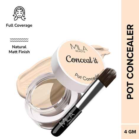 Buy MILA BEAUTE Conceal It Pot Concealer With SPF 15 & Vitamin-E Light Weight & Full Coverage Concealer - Light Ivory (4 gm) - Purplle