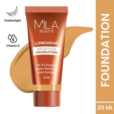 MILA BEAUTE Longwear Weightless Foundation Matte Finish SPF15 - 303 Coffee Toffee (30 ml)