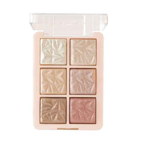 MARS Glowzilla 6 Colour Highlighter Palette | Ultra Blendable & Long Lasting | Blinding Glow (12 gm) (Shade-02)