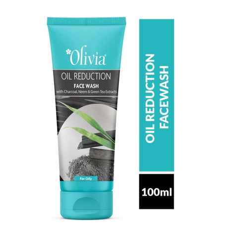 Buy Olivia Oil Reduction Face Wash with Charcoal Neem and Green Tea Extracts, Paraben Free (100 ml) - Purplle
