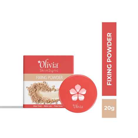 Buy Olivia Skinsync Makeup Fixing Powder, Long Lasting, Loose Powder, Translucent Face Powder, Yellow (20 gm) - Purplle