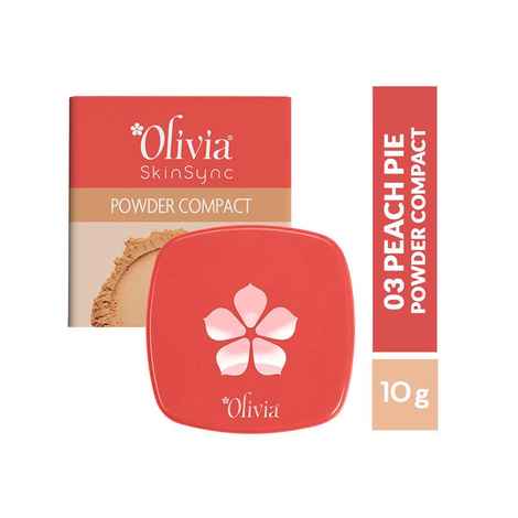 Buy Olivia Skinsync Compact Powder03 Peach Pie 10 gm - Purplle