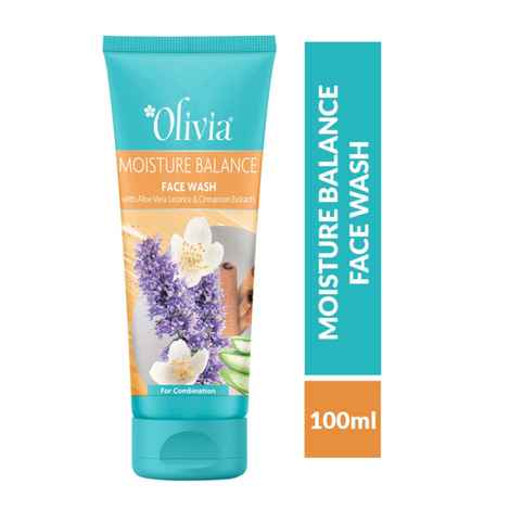 Buy Olivia Moisture Balance Face Wash with Aloe Vera Licorice and Cinnamon Extracts, Paraben Free (100 ml) - Purplle