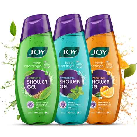 Buy Joy Fresh Morning Purifying+Awakening+Refreshing Shower Gel Body Wash (3 x 250 ml) - Purplle