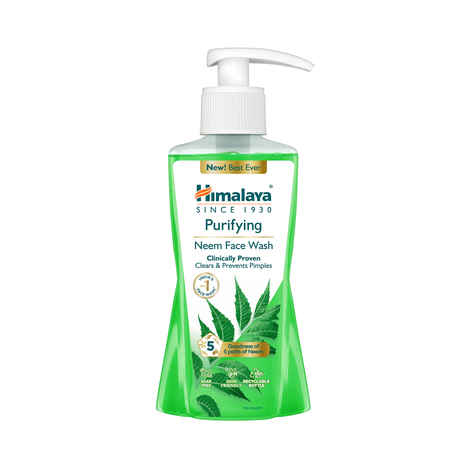 Himalaya Purifying Neem Face Wash|Clinically proven to fight against acne and pimples|Gently cleanses|100% naturally derived Neem|Works from 1st wash|For both men and women|200 ml