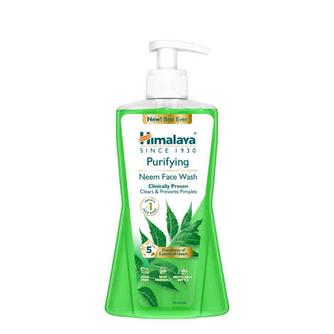 Himalaya Purifying Neem Face Wash|Clinically proven to fight against acne and pimples|Gently cleanses|100% naturally derived Neem|Works from 1st wash|For both men and women|400 ml