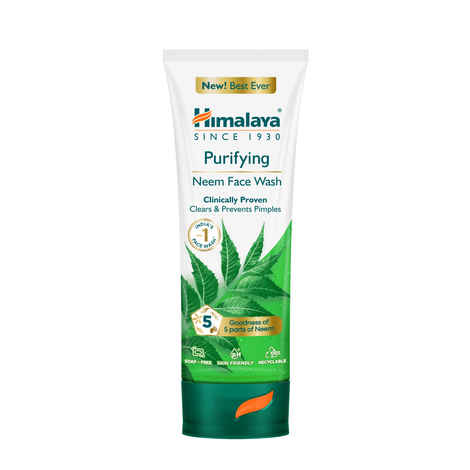 Buy Himalaya Purifying Neem Face Wash|Clinically proven to fight against acne and pimples|Gently cleanses|100% naturally derived Neem|Works from 1st wash|For both men and women|100 ml - Purplle