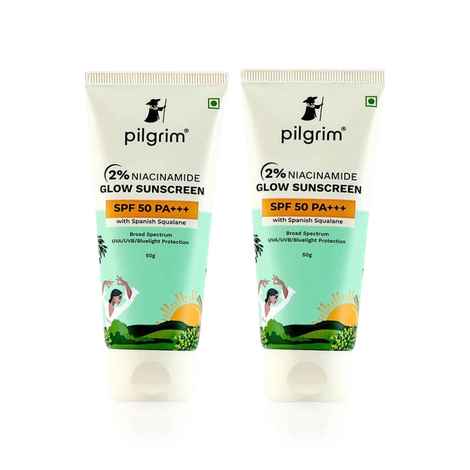 Pilgrim 2% Niacinamide Glow Sunscreen Spf 50 Pa+++ - Pack of 2 (50gm * 2)