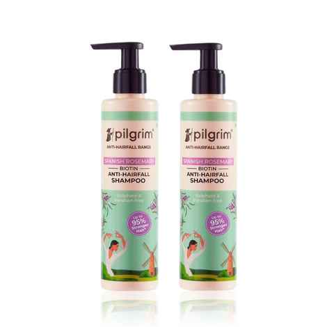 Pilgrim Spanish Rosemary & Biotin Anti-Hairfall Shampoo - Pack of 2 (200ml*2)