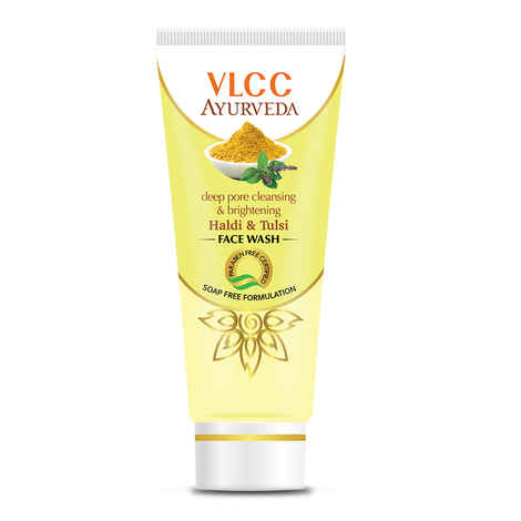 Buy VLCC Deep Pore Cleansing & Brightening Haldi & Tulsi Facewash (100 ml) - Purplle