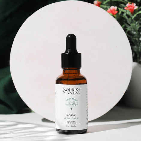 Buy Nourish Mantra Vedic Elixir 8-in-1 Facial Oil with Hemp & Sunflower Oil for Glowing Skin - 30 ml - Purplle