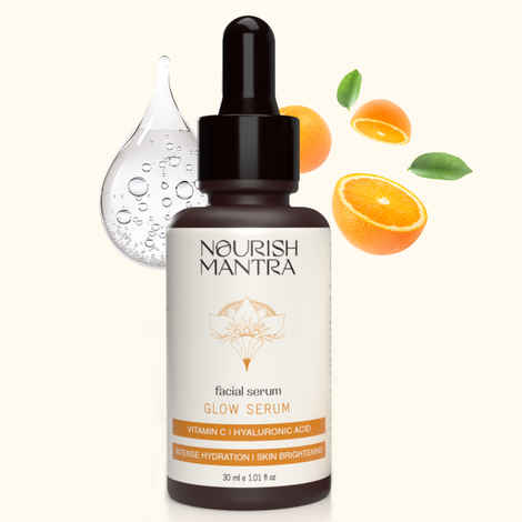 Buy Nourish Mantra Glow Serum with Vitamin C & Hyaluronic Acid for Radiant and Glowing Skin - 30 ml - Purplle