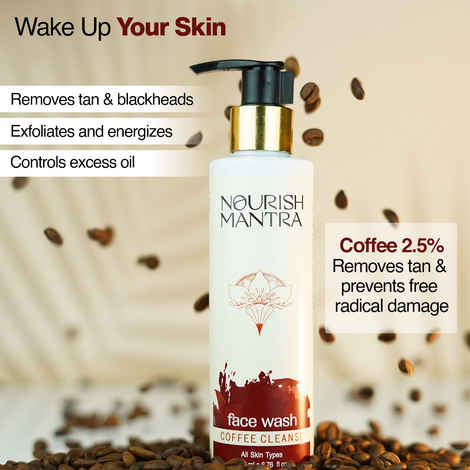Buy Nourish Mantra Coffee Cleanse Face Wash with Niacinamide for Excess Oil Control & Tan Removal - 200 ml - Purplle