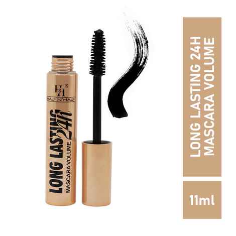 Buy Half N Half Long Lasting Mascara Volume 24H, Amazing Look Mascara Infinity Lash Power Volume Waterproof, Black (11 ml) - Purplle