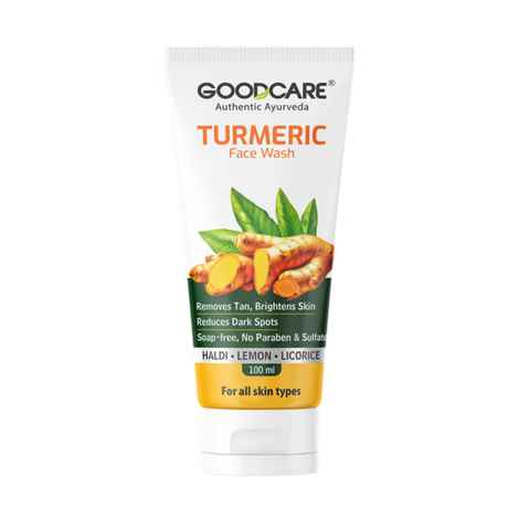 Buy GOODCARE Ayurvedic Turmeric Facewash with Turmeric Extracts For Clear and Radiant Skin 100 ml - Purplle