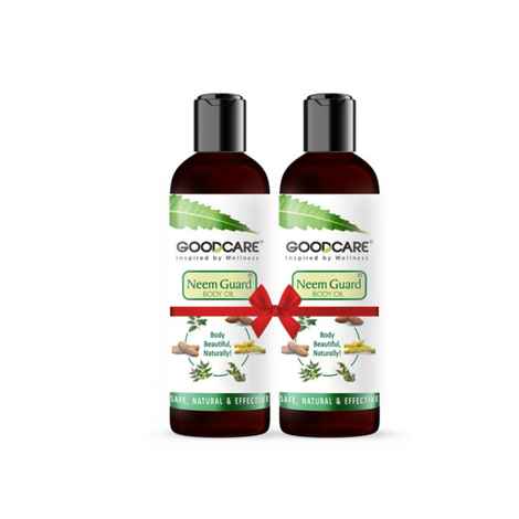 Buy GOODCARE Ayurvedic Neem Guard Body Oil Lightweight & Non Greasy Pack of 2 - Purplle
