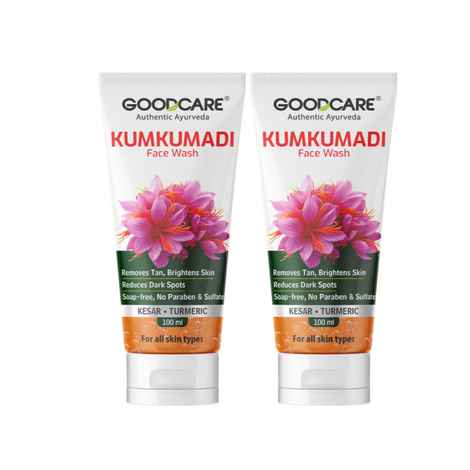 Buy GOODCARE Ayurvedic Kumkumadi Facewash For Youthful & Spotless Glowing Skin Pack of 2 - Purplle