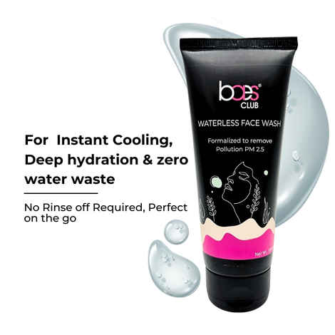 Buy Baes Club Instant Cleanse Waterless Face Wash | Enriched with Alteromonas & Lecithin | Hydration & Pollution Defense | Vegan, Alcohol Free, Paraben-Free & Eco-Friendly | Ideal for On-the-Go & Travel | Unisex 100 gm - Purplle