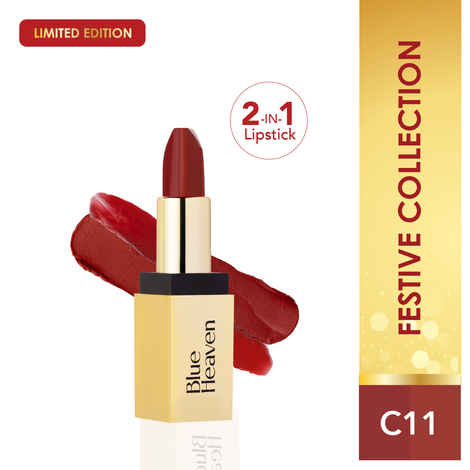 Buy Blue Heaven 2 in 1 Festive Lipstick | Dual Shade | Ultra Lightweight Soft Matte Finish | Long Stay Comfort Wear Lipsticks for Women |C11| 4 gm - Purplle