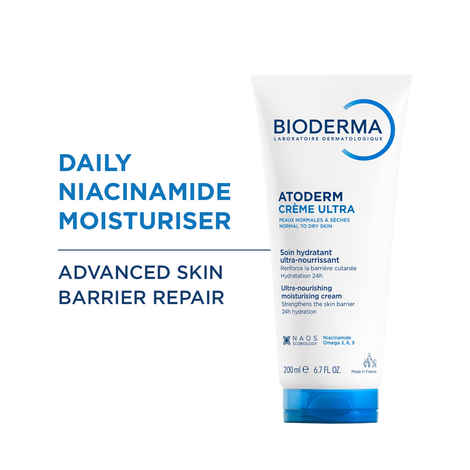 Buy Bioderma Atoderm Creme Ultra Daily Hydrating Moisturizer For Normal To Sensitive Dry Skin, 200 ml - Purplle